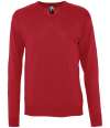 90000 Galaxy SOL'S Galaxy Cotton Acrylic V Neck Sweater Red colour image